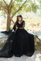 BLACK FLOWY DRESS