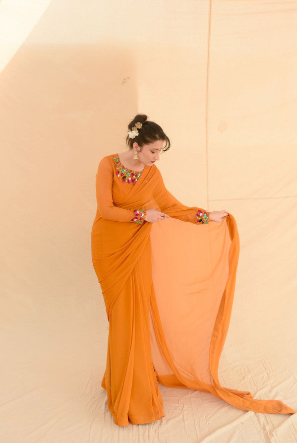 SONHERI COLLECTION (MARIGOLD SAREE )
