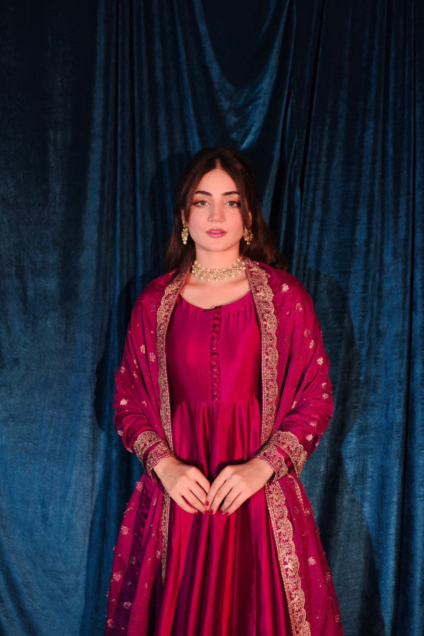 RAW SILK COLLECTION ‘25 HOT PINK DRESS