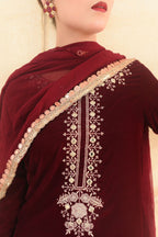 SONEHRI COLLECTION ( MAROON VELVET FARSHI )