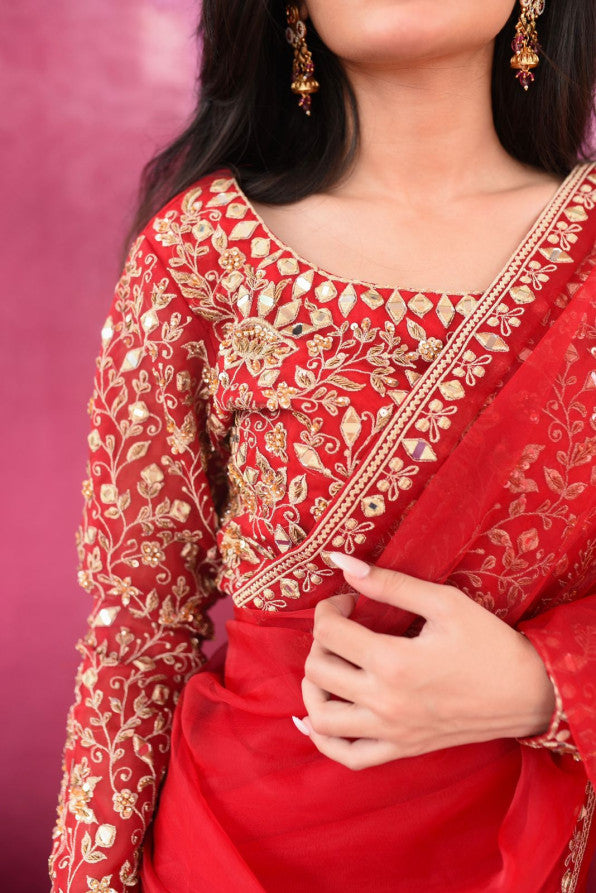 FESTIVE'25 ( RED DULHAN SAREE )