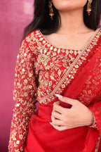 FESTIVE'25 ( RED DULHAN SAREE )