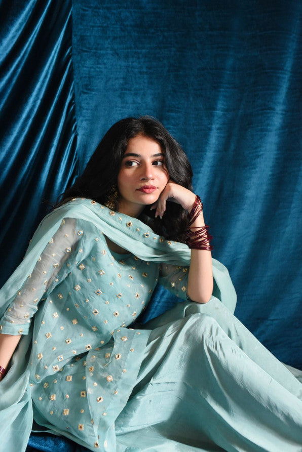 SKY BLUE FARSHI SHALWAR