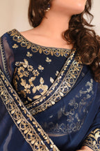 NAVY BLUE SEQUENCED SAREE