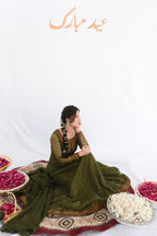 MEETHI EID'26 ( MEHANDI GREEN DRESS )
