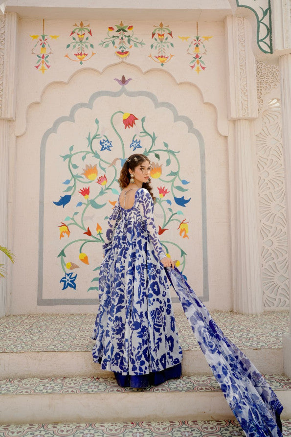 EID COLLECTION'25 ( BLUE ANARKALI )