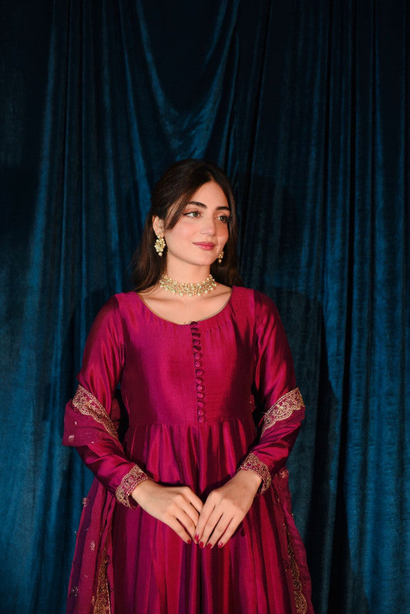 RAW SILK COLLECTION ‘25 HOT PINK DRESS