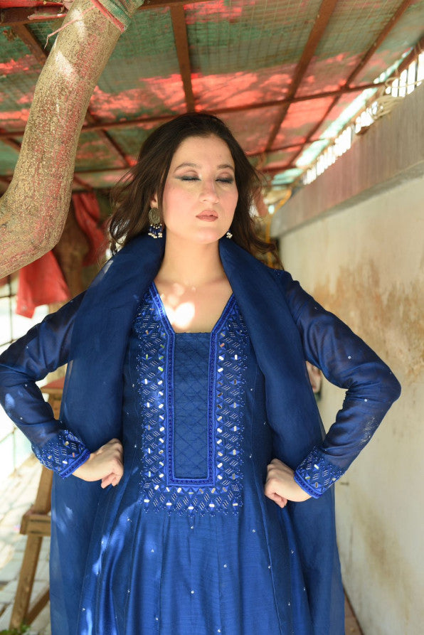 ROYAL BLUE KATDANA PISHWAS