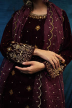 SAFFRON COLLECTION'24 ( BURGUNDY VELVET )