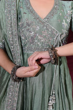 EXCLUSIVE COLLECTION ( SAGE GREEN ANGRAKHA )