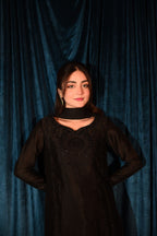 RAW SILK COLLECTION ‘25 BLACK SHALWAR KAMEEZ