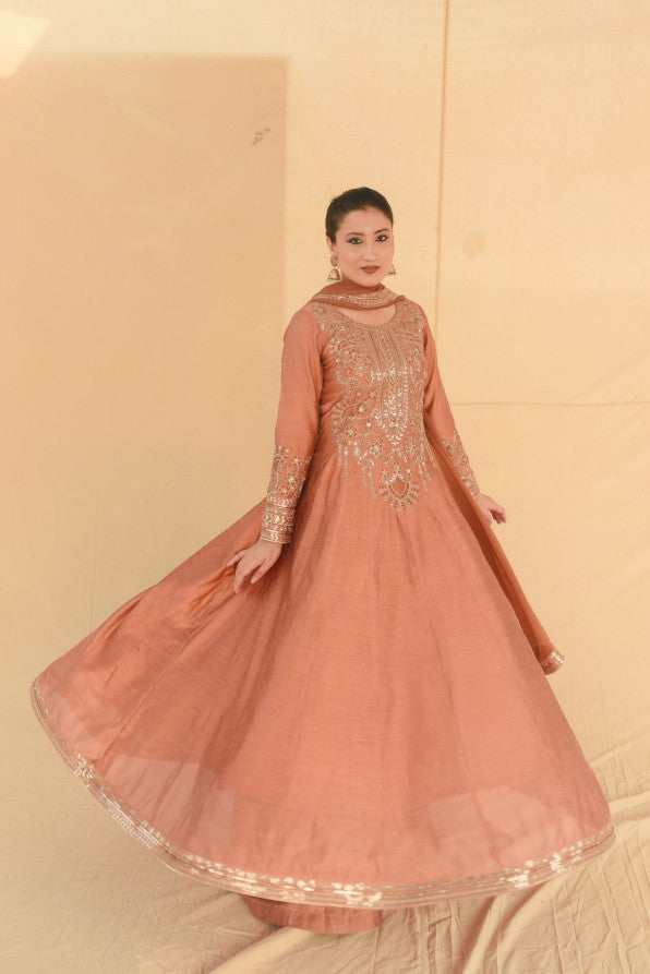 SONEHRI COLLECTION ( PEACH PISHWAS )