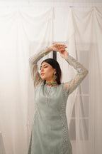 RANGREZ COLLECTION ( SEA BLUE LEHANGA DRESS )