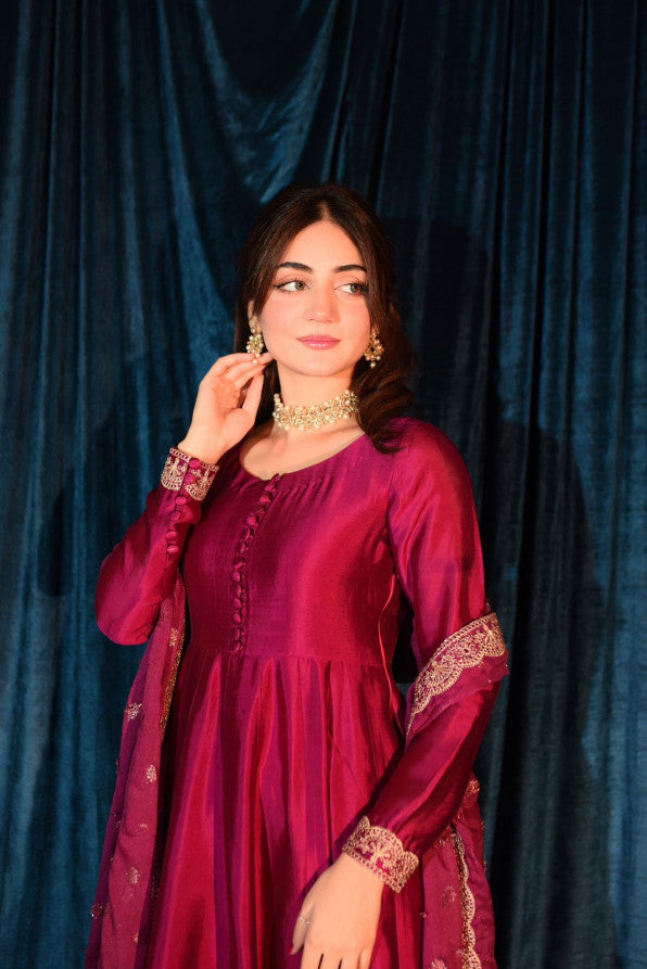 RAW SILK COLLECTION ‘25 HOT PINK DRESS