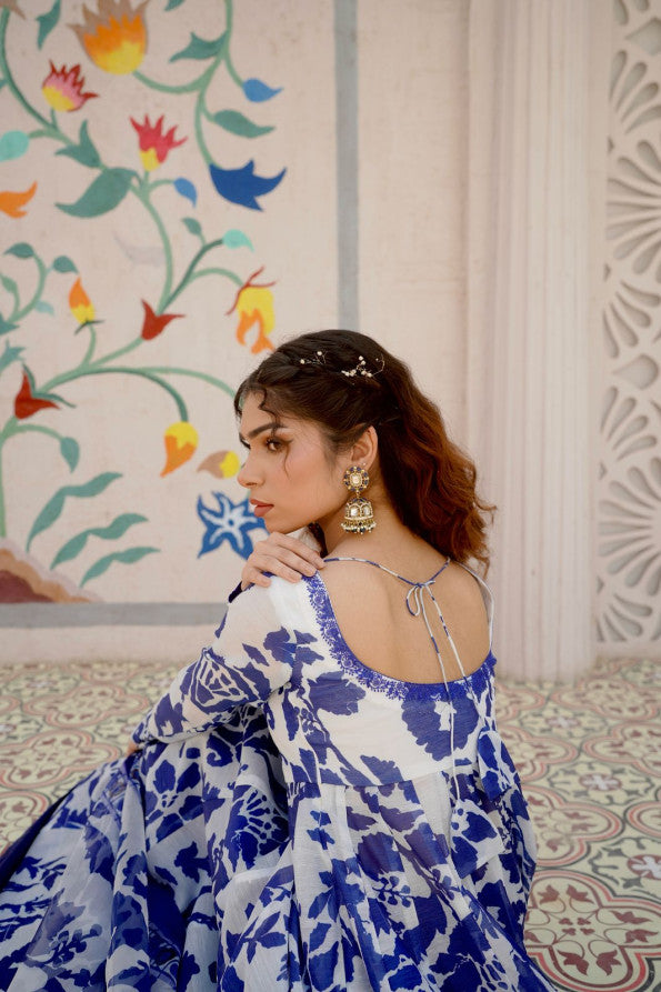 EID COLLECTION'25 ( BLUE ANARKALI )
