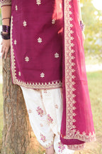 PATILA DRESS PINK  WHITE SHALWAR KAMEEZ