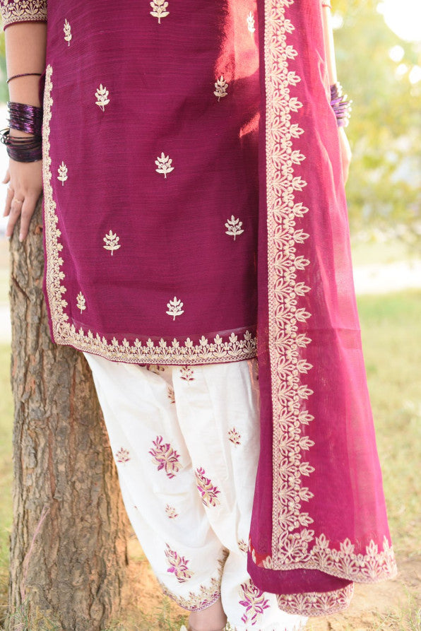 PATILA DRESS PINK  WHITE SHALWAR KAMEEZ