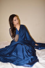 NAVY BLUE SILK SAREE