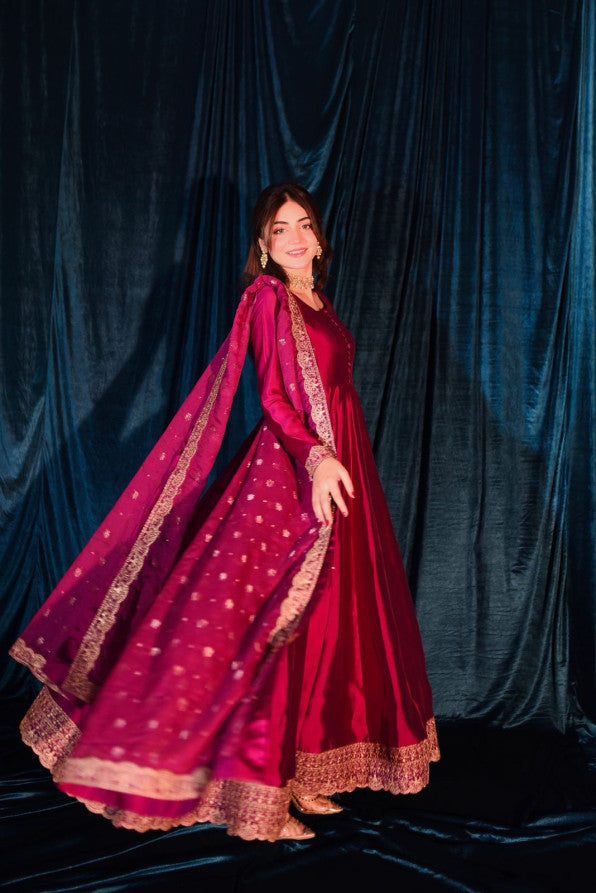 RAW SILK COLLECTION ‘25 HOT PINK DRESS