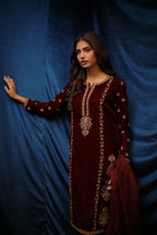 SAFFRON COLLECTION ‘24 MAROON VELVET