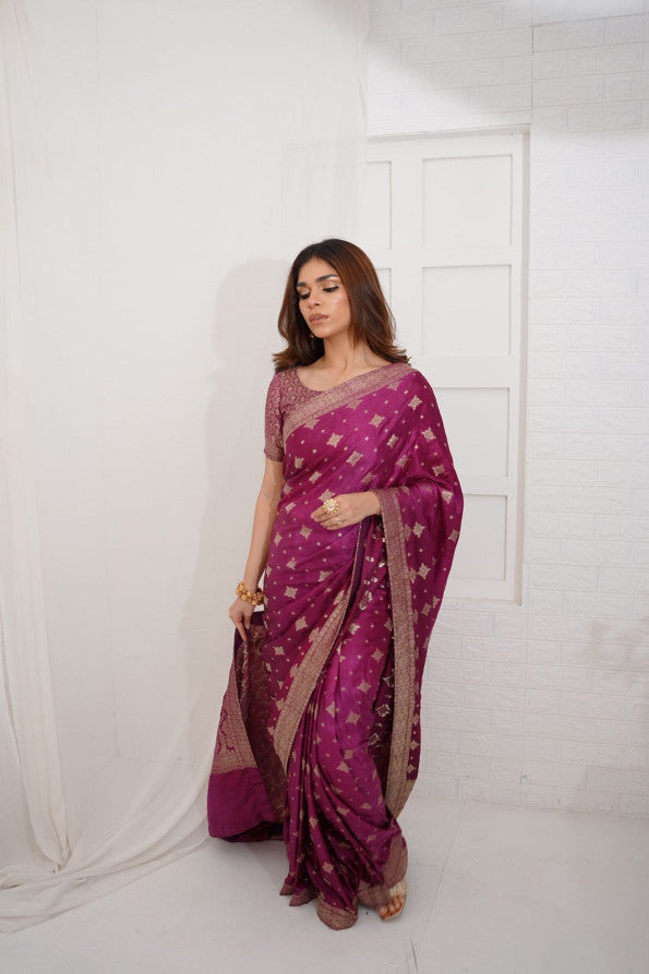RANGREZ COLLECTION (PINK BANARSI SAREE )