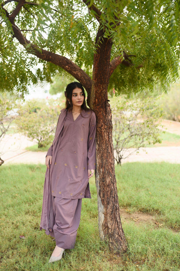 AKS ( MAUVE SHALWAR KAMEEZ )