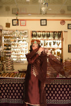 BROWN FARSHI DRESS