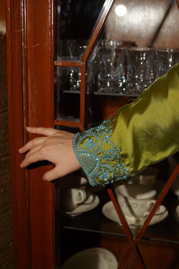 Ashnah Collection'25 ( Lime green dress )