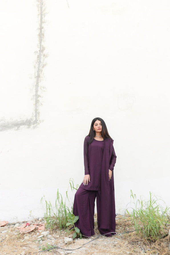KS By Amna Ismail ( JAMNI PLAZO DRESS)