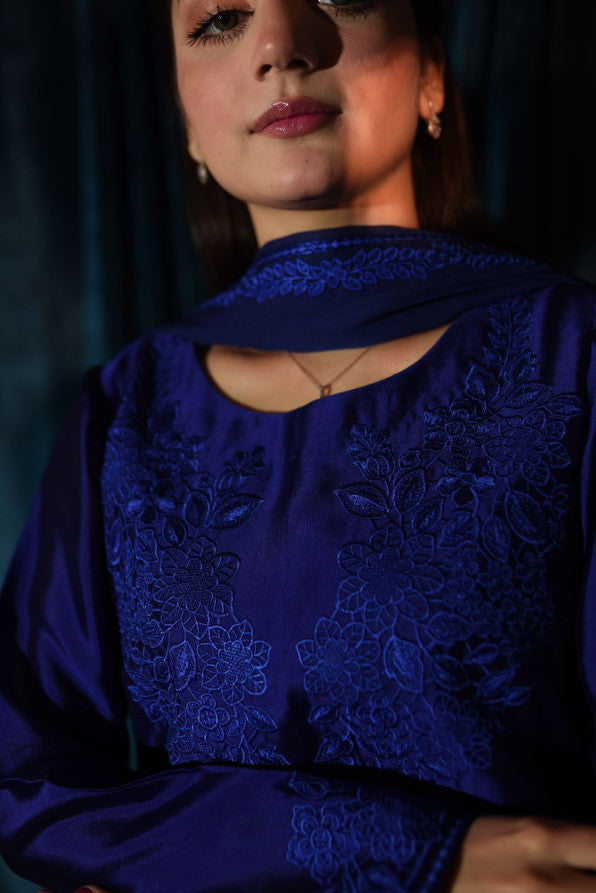 RAW SILK COLLECTION ‘25 ROYAL BLUE SHALWAR KAMEEZ