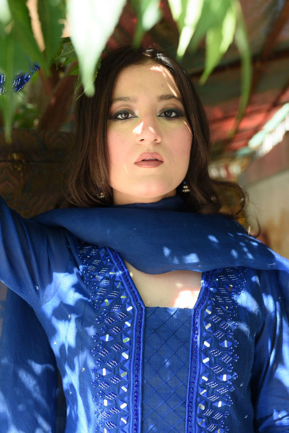 ROYAL BLUE KATDANA PISHWAS