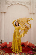 EID COLLECTION'25 ( FLORAL YELLOW DRESS )