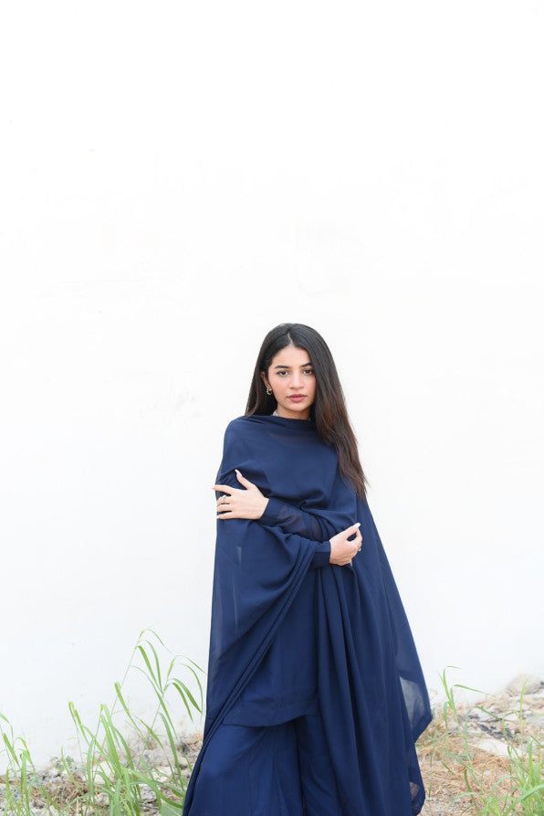 AKS By Amna Ismail ( BLUE PLAZO DRESS)