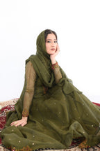 MEETHI EID'26 ( MEHANDI GREEN DRESS )