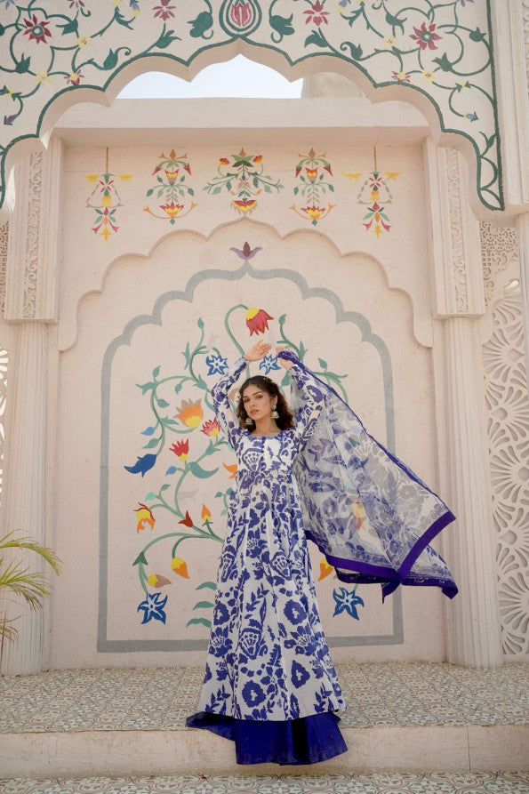 EID COLLECTION'25 ( BLUE ANARKALI )