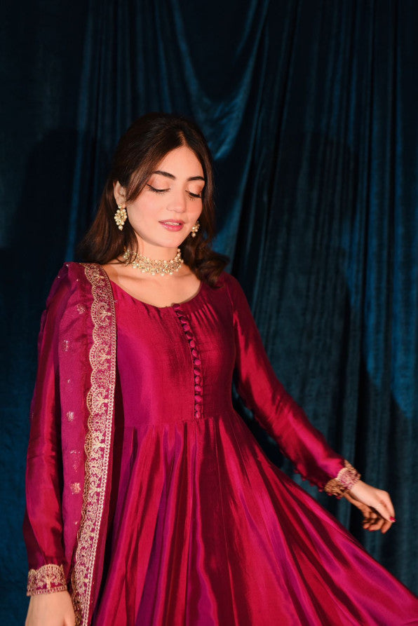 RAW SILK COLLECTION ‘25 HOT PINK DRESS