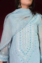 SONEHRI COLLECTION ( LIGHT BLUE DRESS )