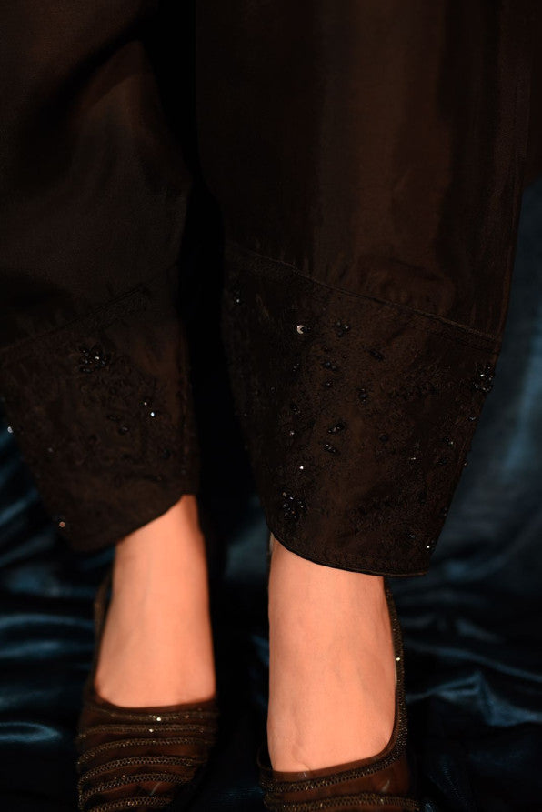 RAW SILK COLLECTION ‘25 BLACK SHALWAR KAMEEZ