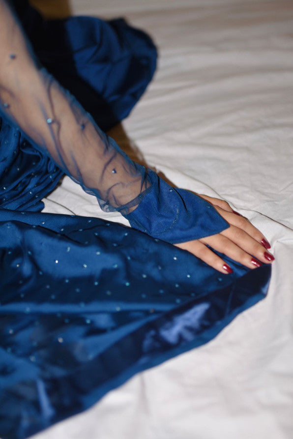 NAVY BLUE SILK SAREE