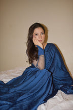 NAVY BLUE SILK SAREE