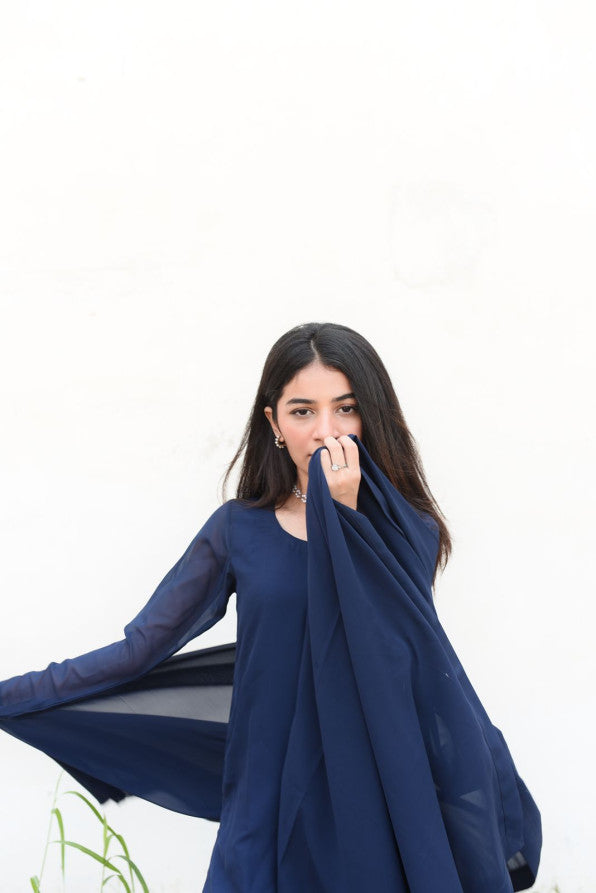 AKS By Amna Ismail ( BLUE PLAZO DRESS)