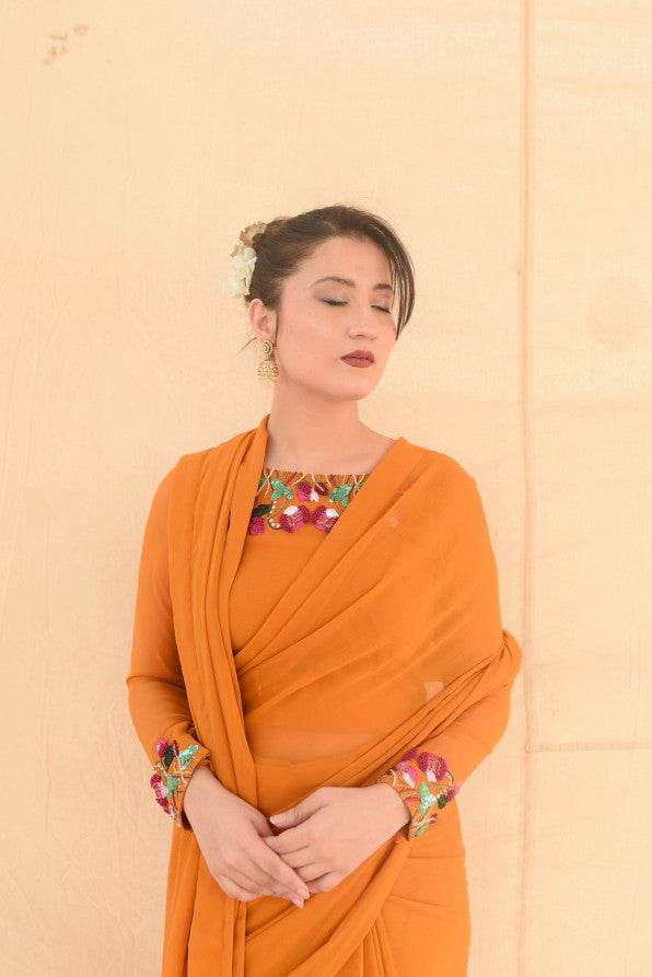 SONHERI COLLECTION (MARIGOLD SAREE )