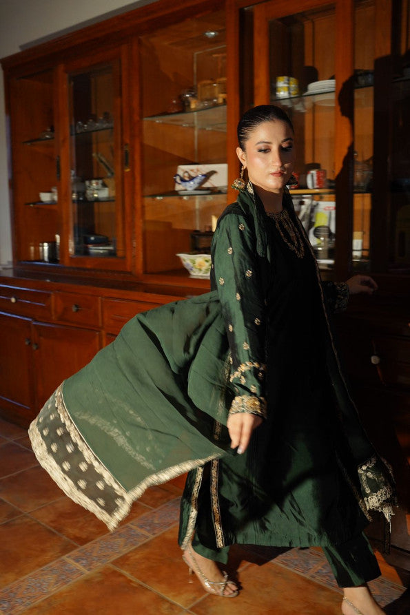 Ashnah Collection’25 ( Dark green dress )