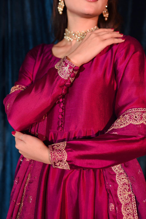 RAW SILK COLLECTION ‘25 HOT PINK DRESS