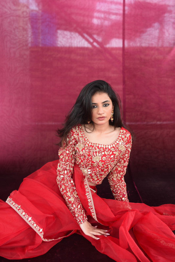 FESTIVE'25 ( RED DULHAN SAREE )