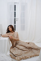RANGREZ COLLECTION ( FAWN SHEESHA SILK LEHANGA )