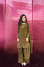 FESTIVE'25 ( MEHANDI GREEN FARSHI )