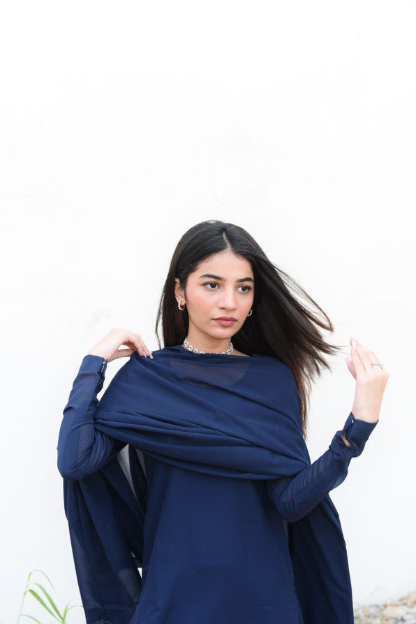 AKS By Amna Ismail ( BLUE PLAZO DRESS)