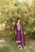 VOILET SHEESHA SILK DRESS