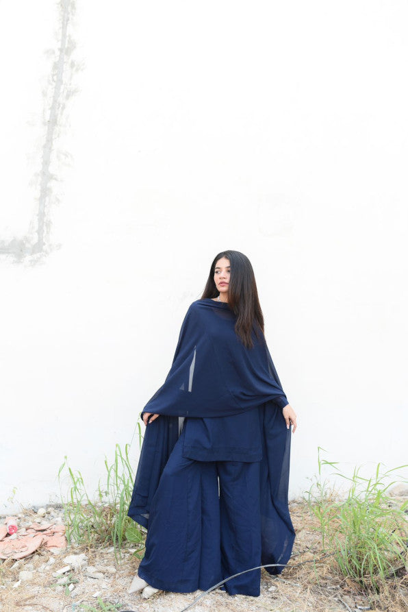 AKS By Amna Ismail ( BLUE PLAZO DRESS)